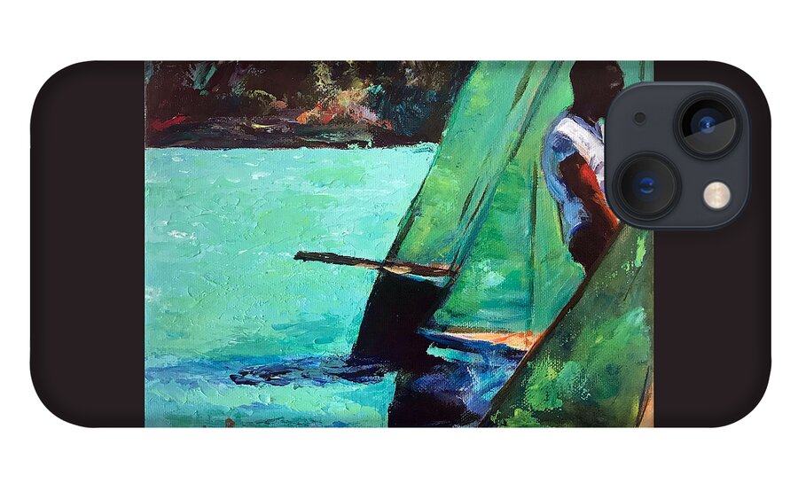Bahamas iPhone 13 Case featuring the painting Race Day by Josef Kelly