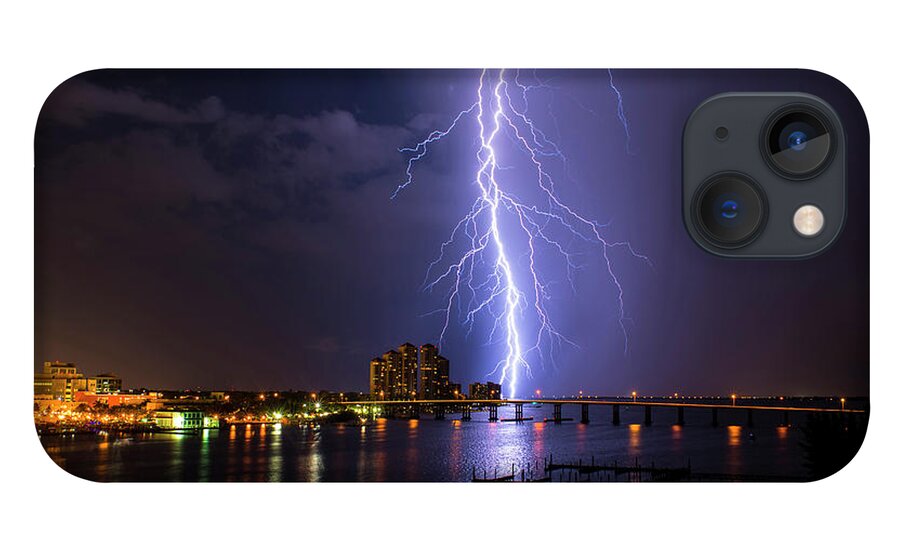 Lightning iPhone 13 Case featuring the photograph Raining Bolts by Quinn Sedam