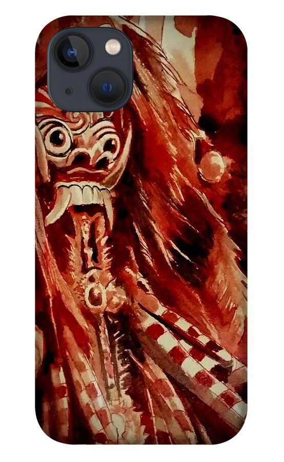 Rangda iPhone 13 Case featuring the painting Rangda by Ryan Almighty