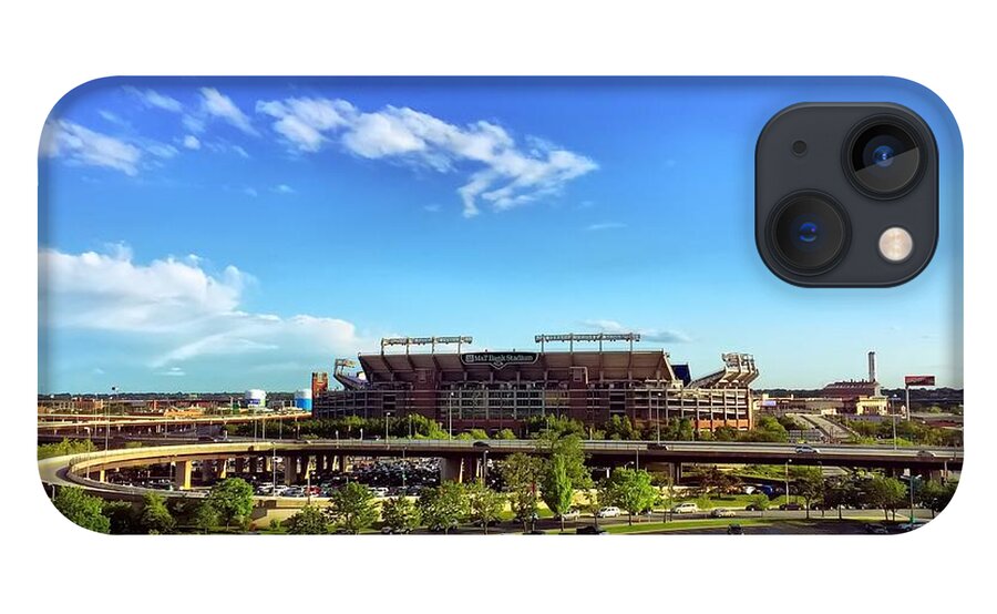 Football iPhone 13 Case featuring the photograph Ravens Stadium by Chris Montcalmo