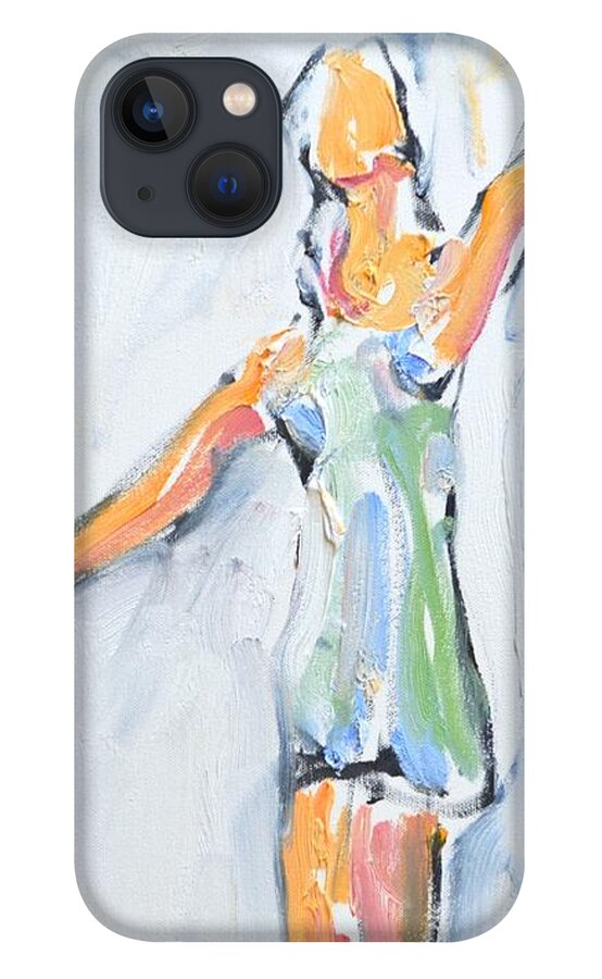 Dance iPhone 13 Case featuring the painting Rebekah's Dance Series 2 Pose 2 by Donna Tuten