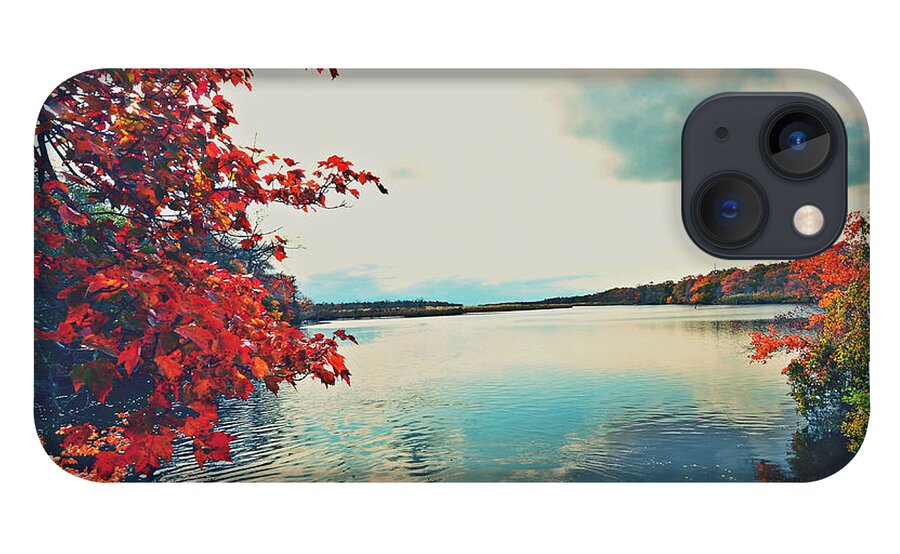 Featured iPhone 13 Case featuring the photograph Wertheim Red Autumn Lake by Stacie Siemsen