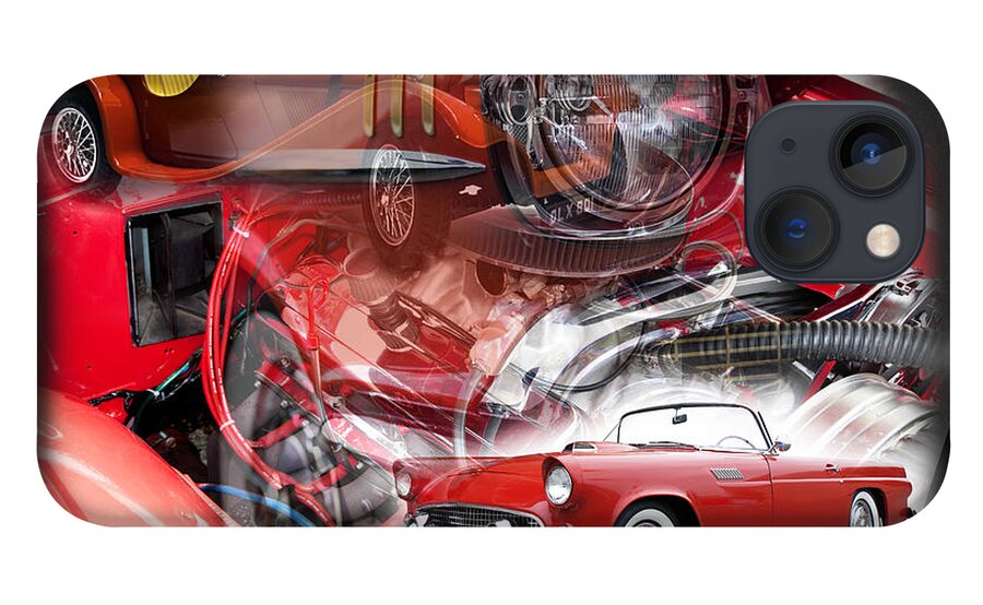 Red Car Dreams iPhone 13 Case featuring the photograph Red Car Dreams by John Rizzuto