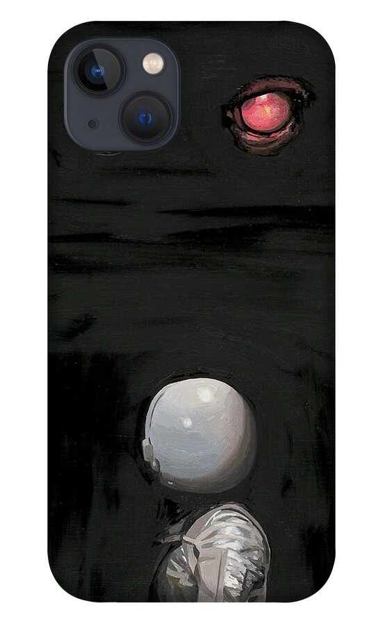 Astronaut iPhone 13 Case featuring the painting Red Eyes by Scott Listfield