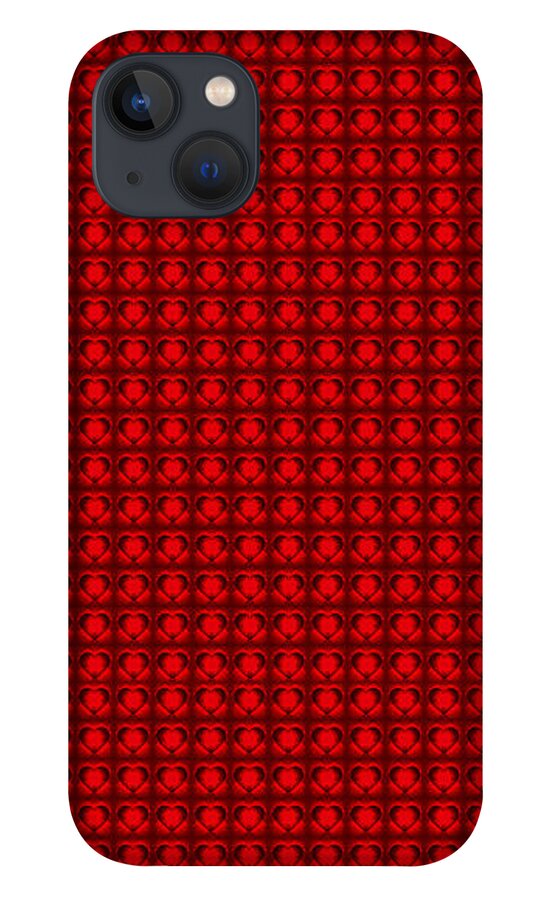  iPhone 13 Case featuring the painting Red Heart 1296 by Steve Fields