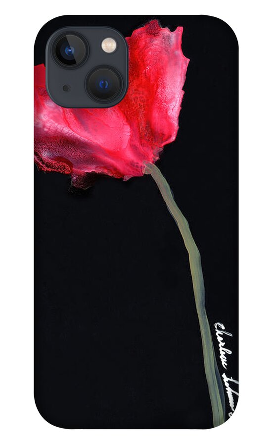 Red Poppy iPhone 13 Case featuring the painting Red Poppy by Charlene Fuhrman-Schulz