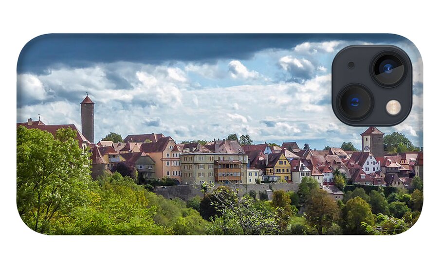 Rooftops iPhone 13 Case featuring the photograph Red Rooftops - Rothenburg by Pamela Newcomb