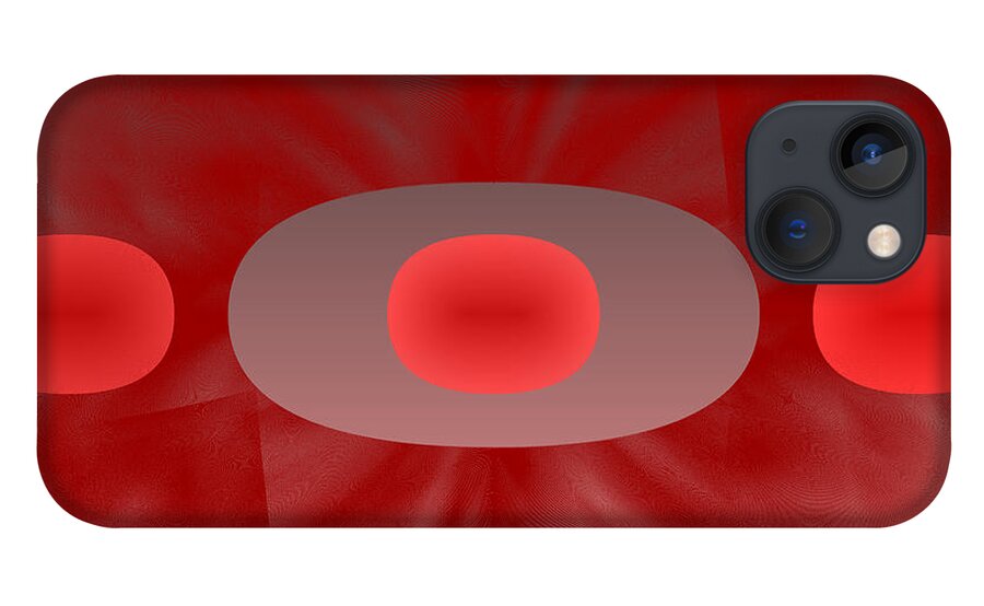 Rithmart Abstract Red Organic Random Computer Digital Shapes Abstract Predominantly Red iPhone 13 Case featuring the digital art Red.782 by Gareth Lewis