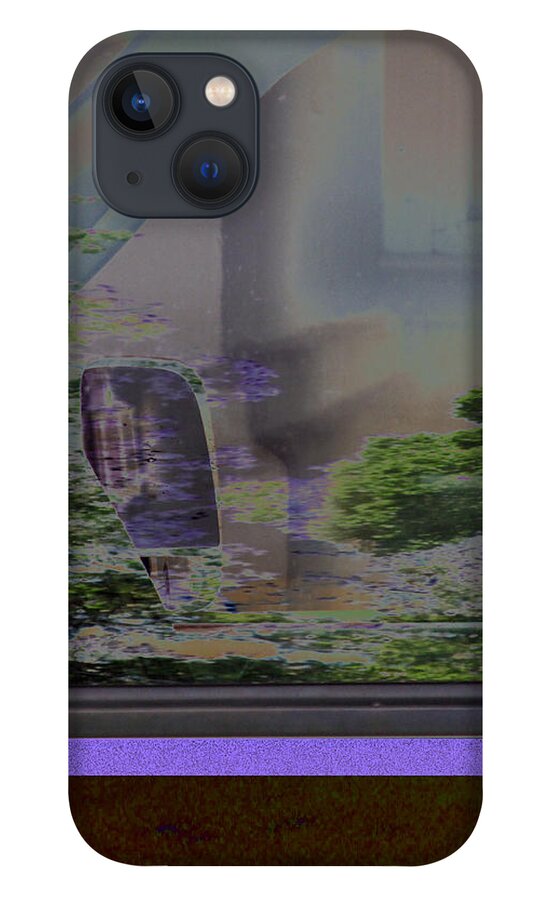 Reflections. Car Window. Tree Reflections. Multiple Layers iPhone 13 Case featuring the photograph Reflections in a Car Window by Feather Redfox