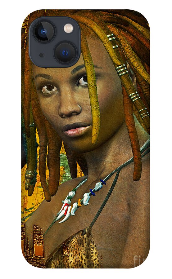 Reggae iPhone 13 Case featuring the digital art Reggae Woman by Shadowlea Is