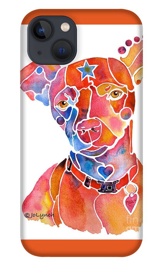 Dog iPhone 13 Case featuring the painting Rescue Dog - Mooch by Jo Lynch
