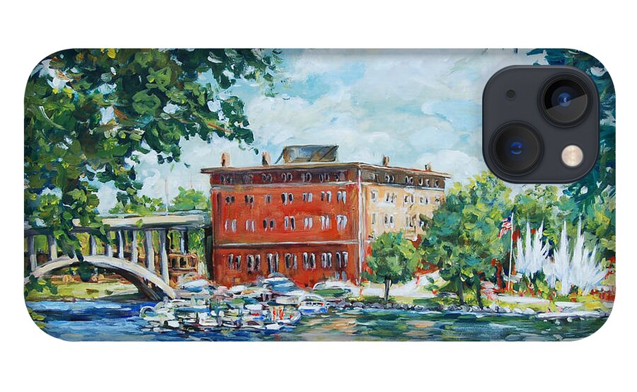Ingrid Dohm iPhone 13 Case featuring the painting Rever's Marina by Ingrid Dohm