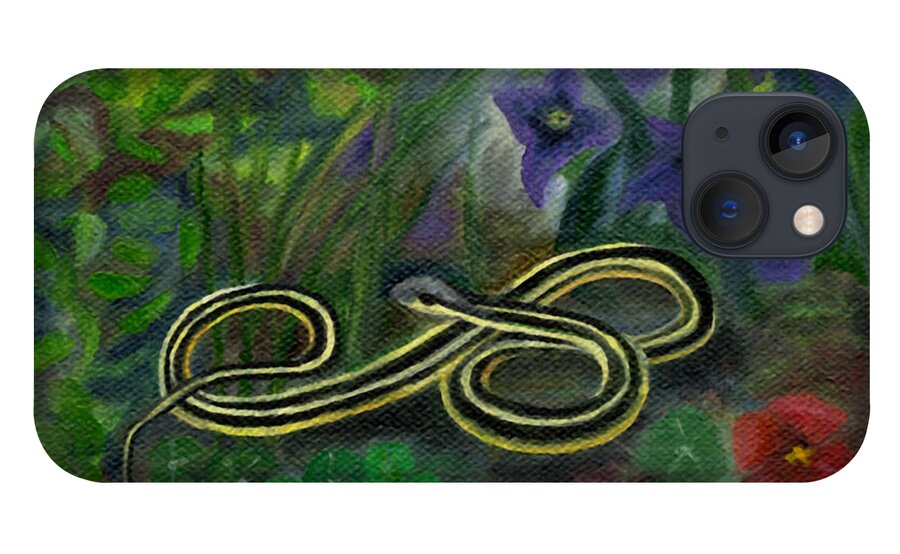 Flowers iPhone 13 Case featuring the painting Ribbon Snake by FT McKinstry
