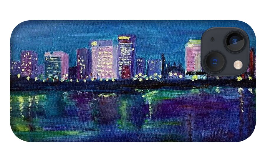 Richmond Skyline iPhone 13 Case featuring the painting Richmond Skyline by Julie Brugh Riffey