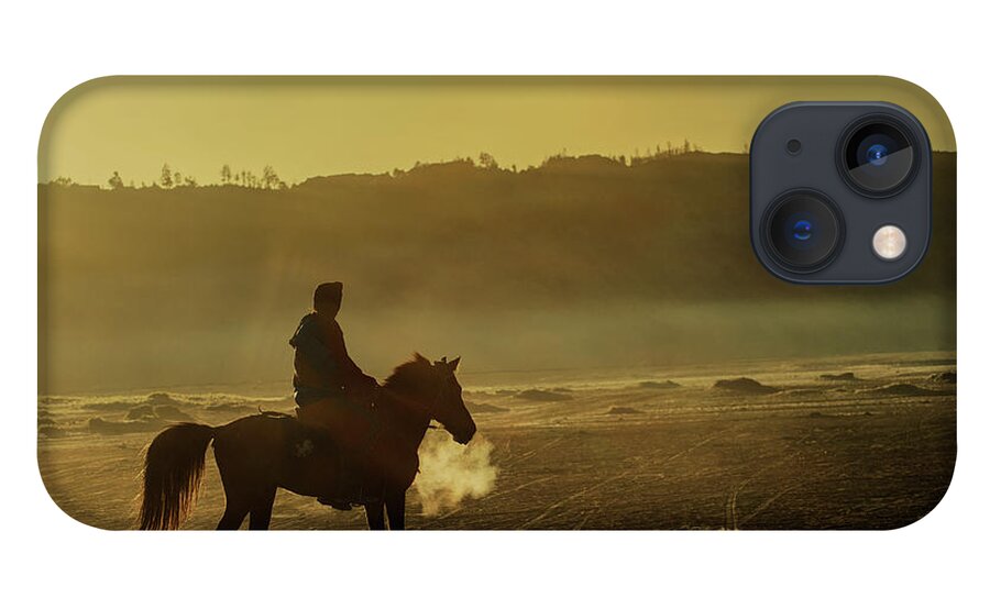 Landscape iPhone 13 Case featuring the photograph Riding his horse by Pradeep Raja Prints