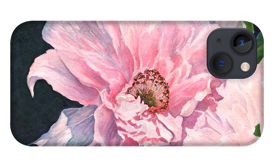 Flowers iPhone 13 Case featuring the painting Rita's Peonies by June Hunt