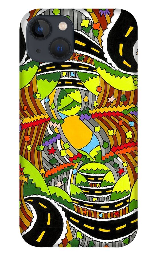 Roads iPhone 13 Case featuring the painting Roaming by Rojax Art