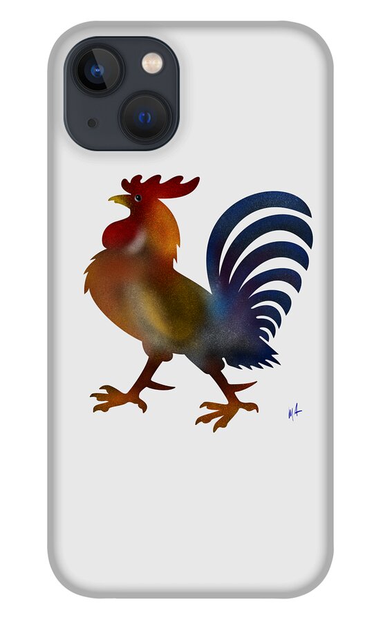  iPhone 13 Case featuring the digital art Rock A Doodle Doo by Mark Taylor