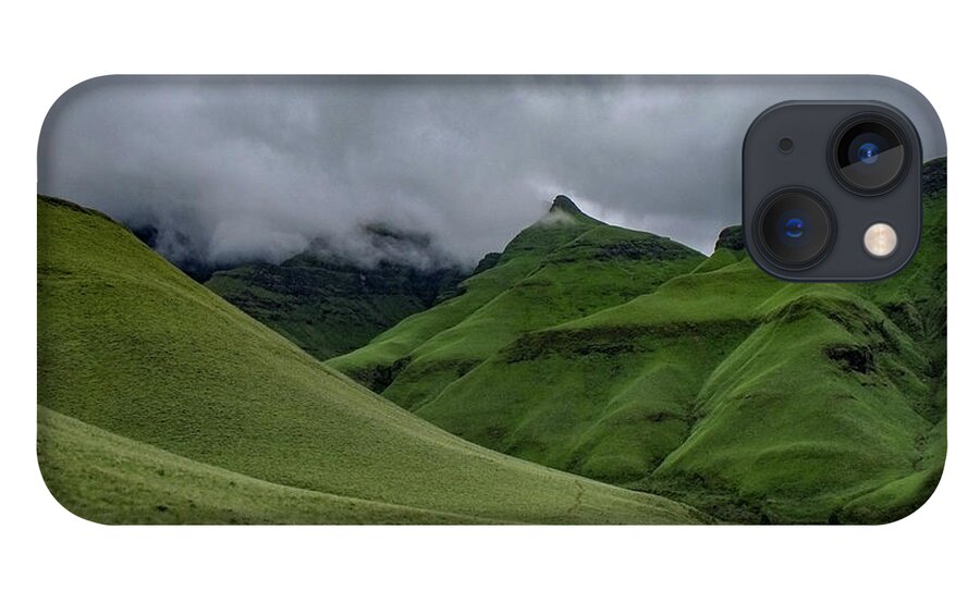 Mountains iPhone 13 Case featuring the photograph Rolling green Drakensberg Mountains by Gaelyn Olmsted