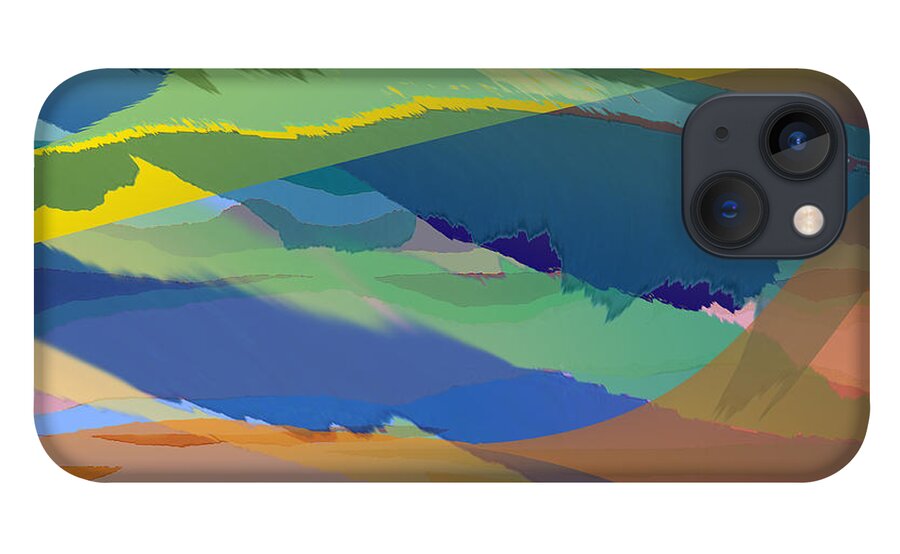  Landscape iPhone 13 Case featuring the digital art Rolling Hills Landscape by Jacqueline Shuler