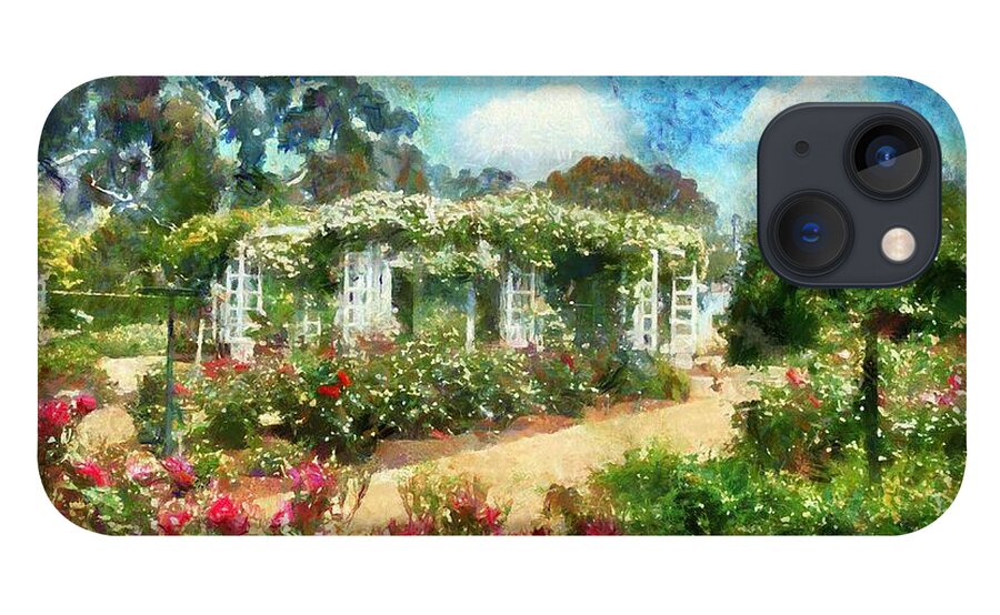 Rose Garden iPhone 13 Case featuring the digital art Rose Garden by Fran Woods