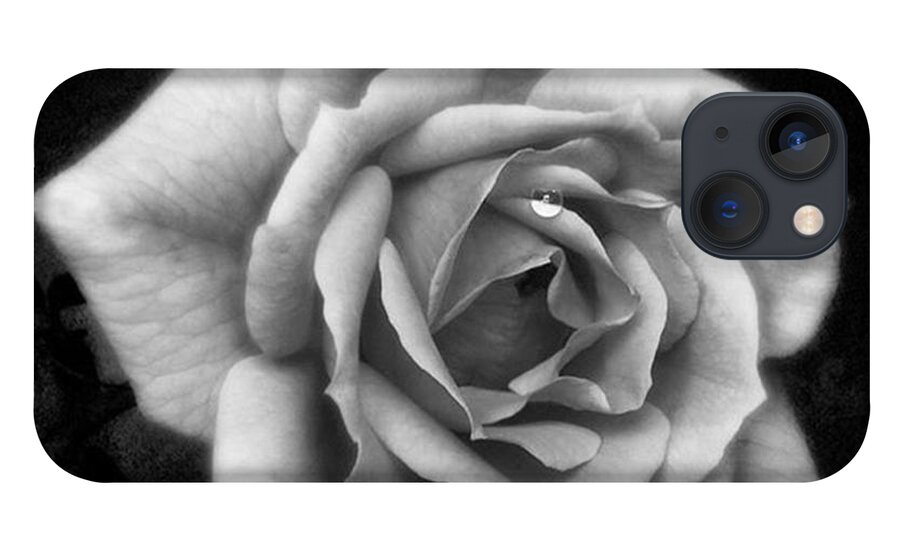 Beautiful iPhone 13 Case featuring the photograph Rose In Mono. #flower #flowers by John Edwards