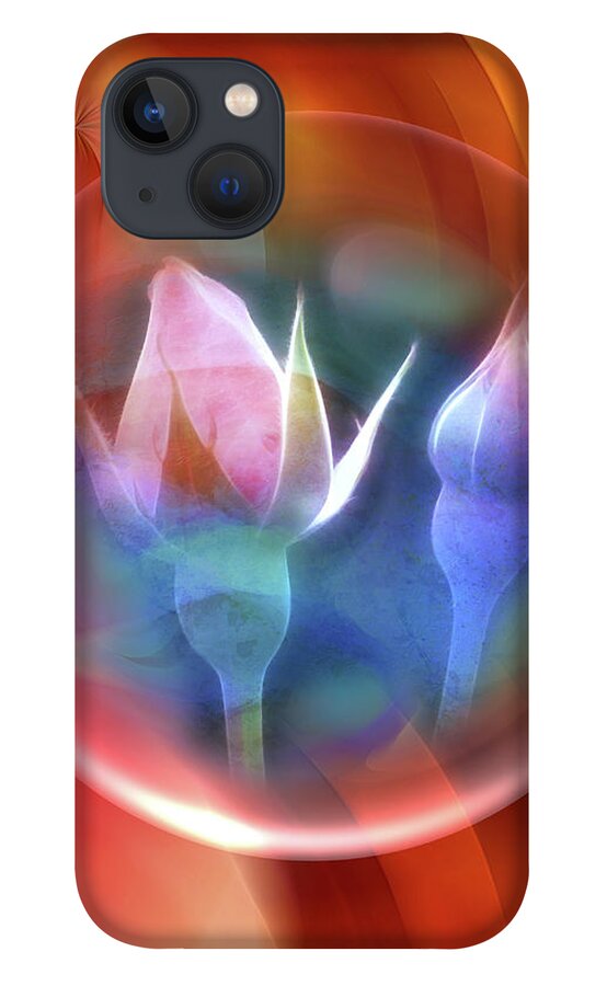 Rose iPhone 13 Case featuring the mixed media Rosebowl by Lutz Baar