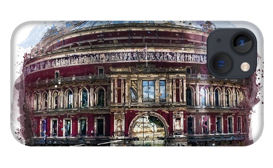 Royal Albert Hall iPhone 13 Case featuring the painting Royal Albert Hall - London by Justyna Jaszke JBJart