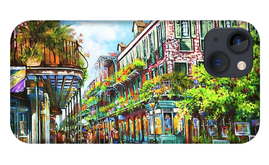 New Orleans Art iPhone 13 Case featuring the painting Royal at Pere Antoine Alley, New Orleans French Quarter by Dianne Parks