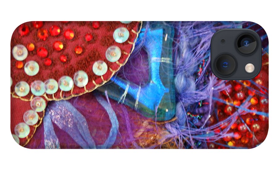 iPhone 13 Case featuring the mixed media Ruby Slippers 7 by Judy Henninger