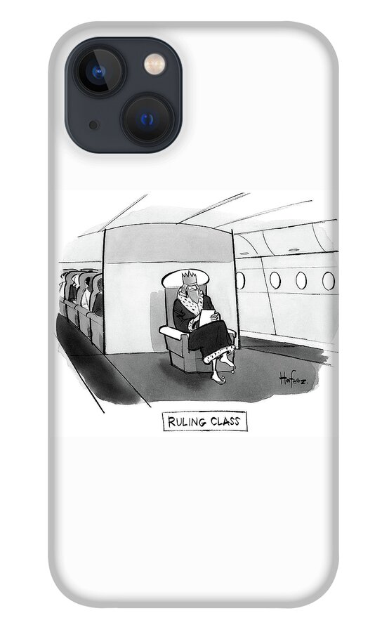 Ruling Class King Sits Alone In Separate Cabin On Airplane. iPhone 13 Case