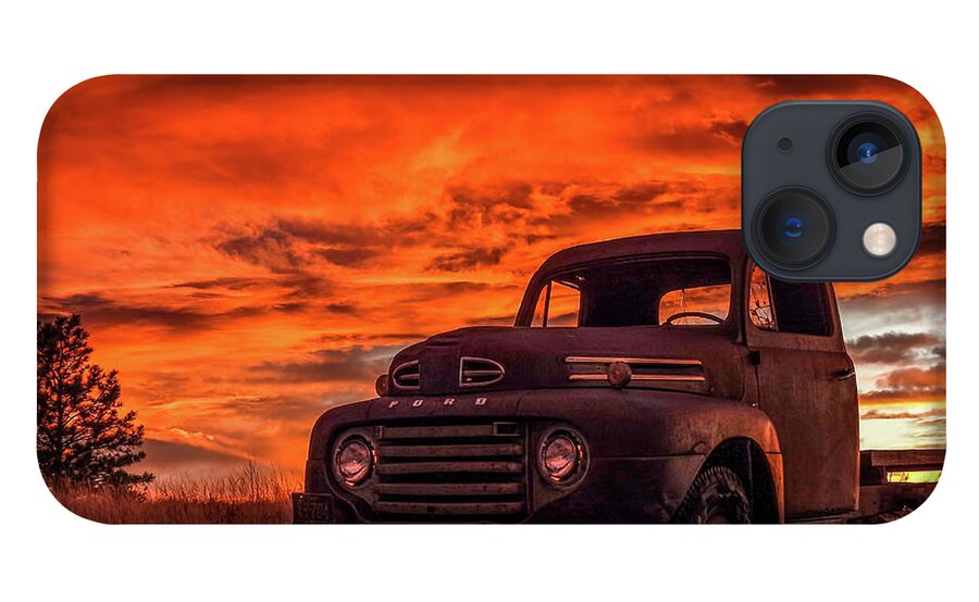 1948 iPhone 13 Case featuring the photograph Rusty Truck Sunset by Dawn Key