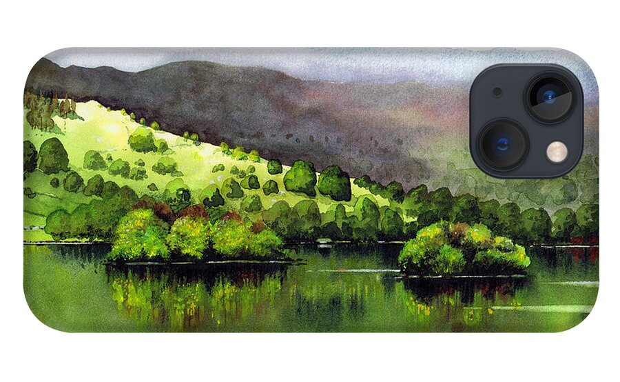 Watercolour Lanndscape iPhone 13 Case featuring the painting Rydal Water ii by Paul Dene Marlor