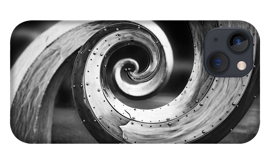 Junk iPhone 13 Case featuring the photograph Salmon Waves Black and White by Pelo Blanco Photo