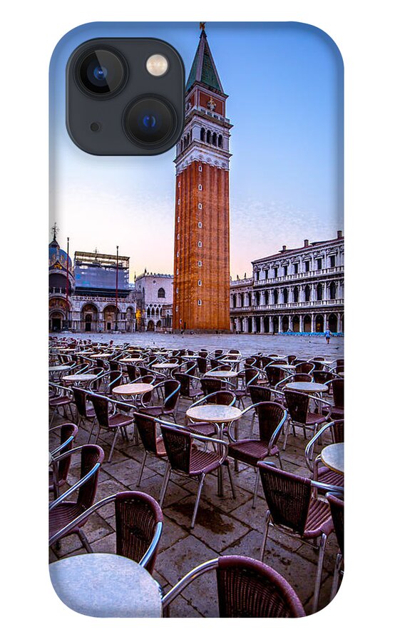 Venice iPhone 13 Case featuring the photograph San Marco Plaza in the Morning by Lev Kaytsner
