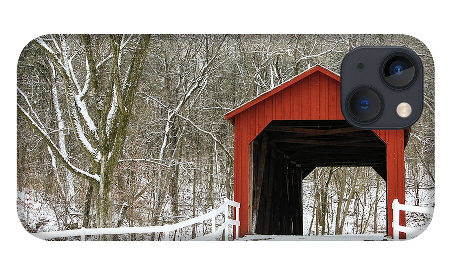 Landscape iPhone 13 Case featuring the photograph Sandy Creek Covered Bridge by Holly Ross