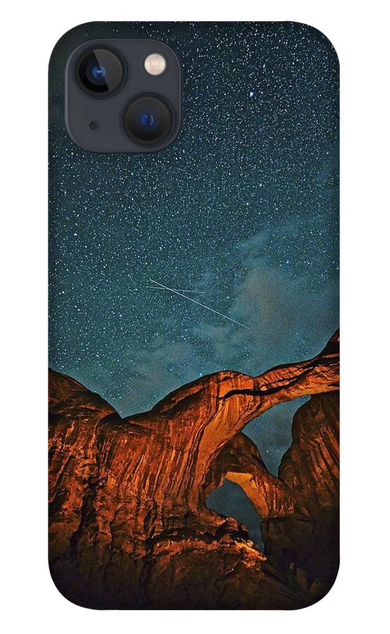 Arches National Park iPhone 13 Case featuring the photograph Satellites Crossing in the Night by Don Mercer