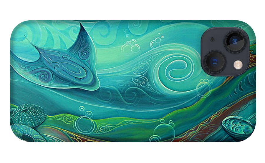 Seabed iPhone 13 Case featuring the painting Seabed by Reina Cottier by Reina Cottier