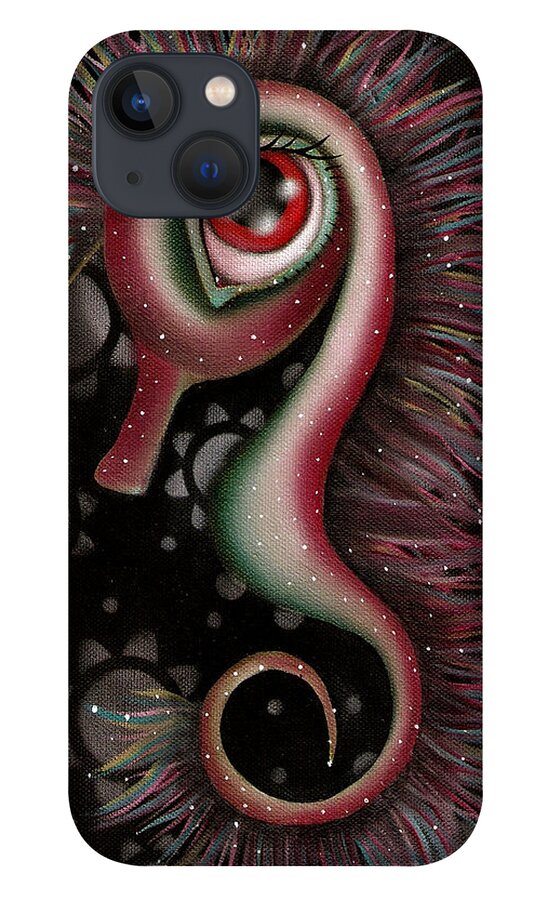Seahorse iPhone 13 Case featuring the painting Seahorse by Abril Andrade
