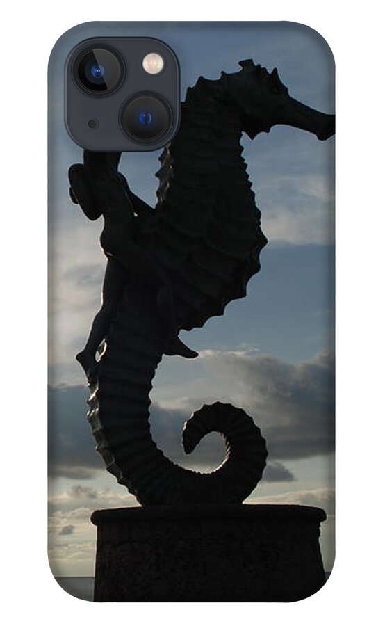 Sculpture iPhone 13 Case featuring the photograph Seahorse Silhouette by Sandra Lee Scott