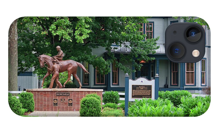 Secretariat iPhone 13 Case featuring the photograph Secretariat Statue at the Kentucky Horse Park by Jill Lang