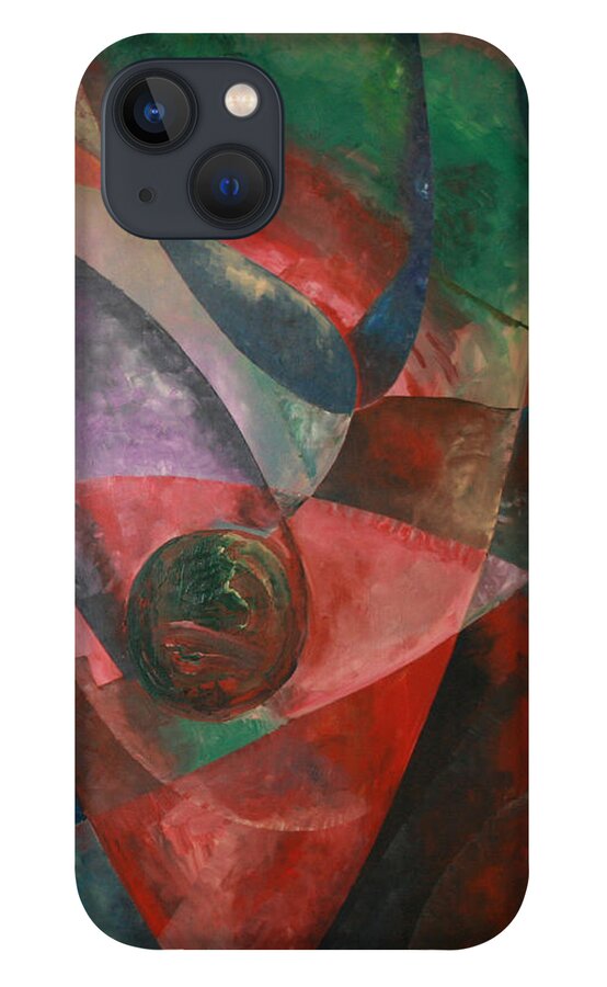 Series 1b iPhone 13 Case featuring the painting Series 1B by Obi-Tabot Tabe