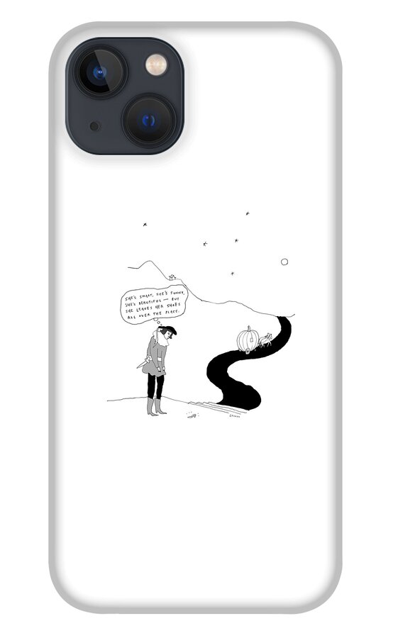 She leaves her shoes all over the place iPhone 13 Case