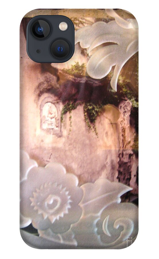 Brown iPhone 13 Case featuring the photograph Silent Wall by Alone Larsen