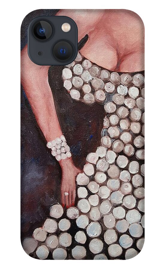 Silver Queen iPhone 13 Case featuring the painting Silver Queen  39 by Cheryl Nancy Ann Gordon