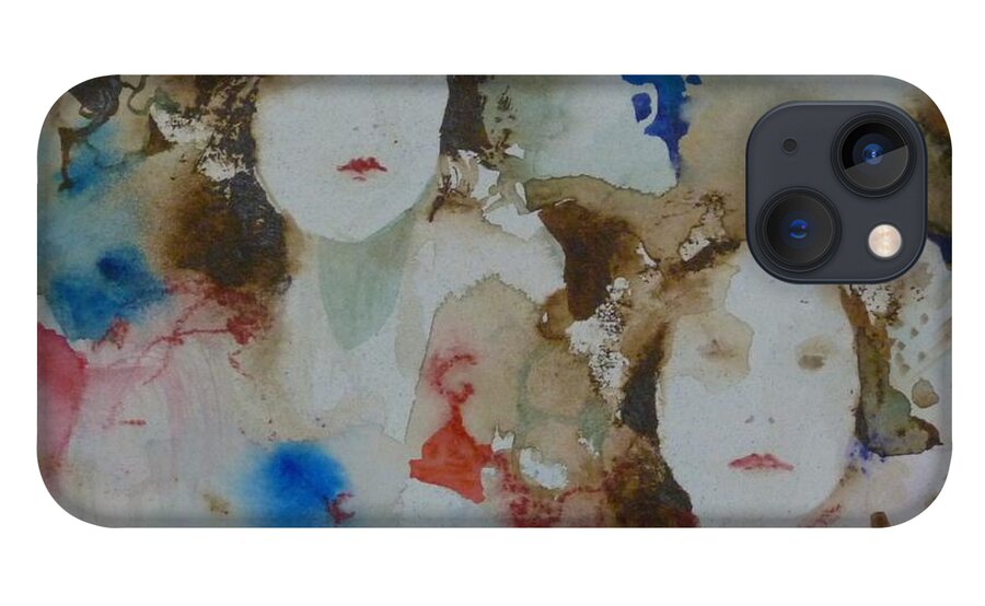 Woman iPhone 13 Case featuring the painting Sisters by Donna Acheson-Juillet