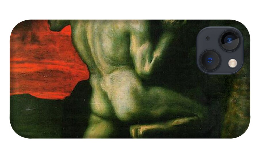 Franz Von Stuck iPhone 13 Case featuring the painting Sisyphus by Franz von Stuck
