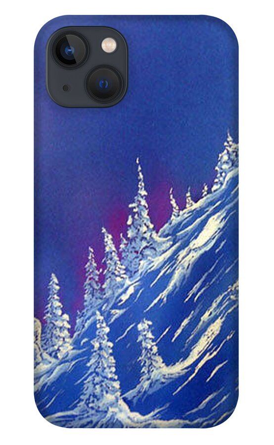 Ski iPhone 13 Case featuring the painting Ski Heaven enhanced by Blaine Filthaut