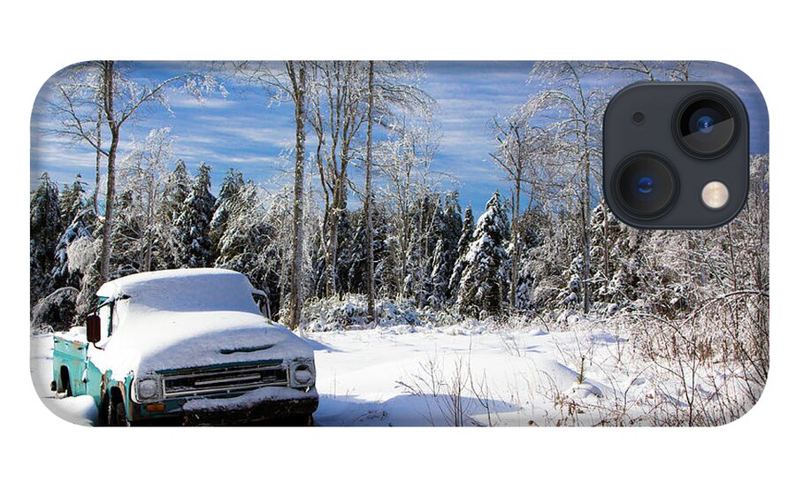 Blue Hill iPhone 13 Case featuring the photograph Snow Truck by Darryl Hendricks