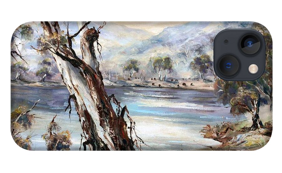 Snowy River iPhone 13 Case featuring the painting Snowy River by Ryn Shell